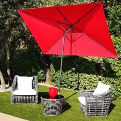 Parasol Rectangulaire Inclinable En Aluminium Et Polyester Tilt 2 X 3 M -Jardelix Soldes Magasin parasol inclinable tilt grenadine