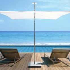 Parasol Carré En Aluminium 300 Cm - Infina Toile Solidum -Jardelix Soldes Magasin parasol infina carre 300cm umbrosa 2