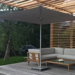 Parasol Carré En Aluminium 300 Cm - Infina Toile Solidum -Jardelix Soldes Magasin parasol infina carre 300cm umbrosa 3