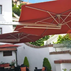 Parasol Mural à Bras Télescopique Ø 2,70 M – Qualité Professionnelle -Jardelix Soldes Magasin parasol mural bras telescopique 270cm p3