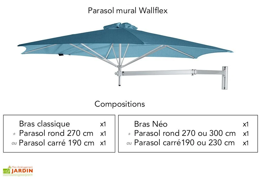 Parasol Rond 270 Cm Pour Composition Paraflex - Toile Solidum 5 Parasol Rond 270 Cm Pour Composition Paraflex - Toile Solidum – Image 3