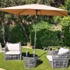Parasol Rectangulaire Inclinable En Aluminium Et Polyester Tilt 2 X 3 M -Jardelix Soldes Magasin parasol rectangulaire inclinable aluminium polyester tilt taupe