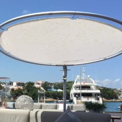 Parasol Rond Rotatif 360° 300 Cm - Eclipsum Toile Sunbrella -Jardelix Soldes Magasin parasol rond design eclipsum umbrosa sunbrella 1