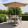 Parasol Rond Mât Central Aluminium Toile Oléfine Ø 2,70 M -Jardelix Soldes Magasin parasol rond mat central 270cm p50 1