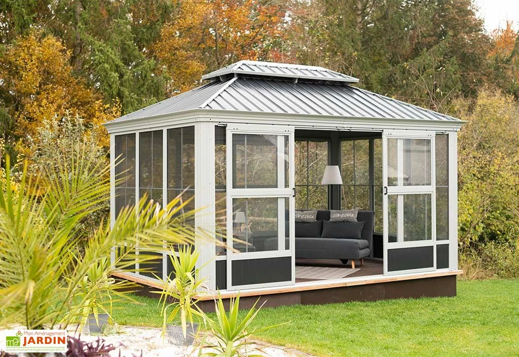 Pergola Fermée En Aluminium 4 X 3 M Avec Toiture Acier - Bolata 4 Pergola Fermée En Aluminium 4 X 3 M Avec Toiture Acier - Bolata – Image 2