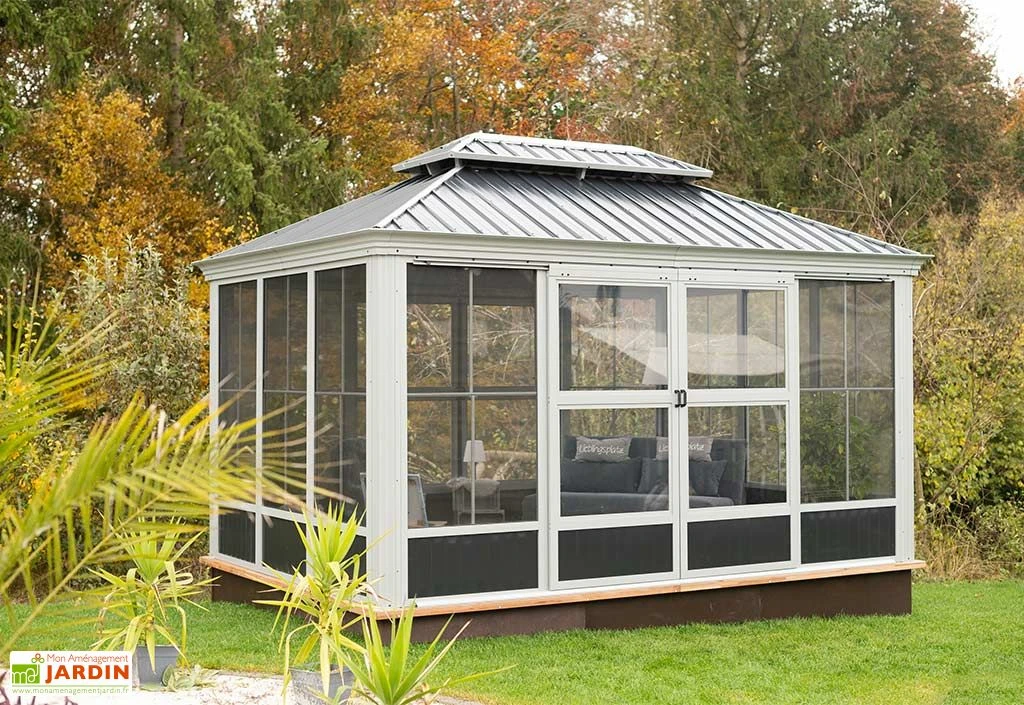 Pergola Fermée En Aluminium 4 X 3 M Avec Toiture Acier - Bolata 3 Pergola Fermée En Aluminium 4 X 3 M Avec Toiture Acier - Bolata