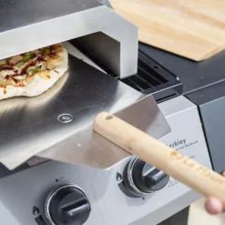 Pelle à Pizza En Acier Inoxydable Et Bois La Hacienda 65 Cm -Jardelix Soldes Magasin pelle pizza four pizza bbq bois acier inox la hacienda 1