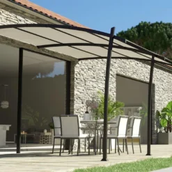 Pergola Adossée En Aluminium 3,5 X 4 M - Kyoto
