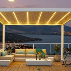 Kit D’éclairage Pour Pergola Ombréa 3 Lames – 3 M -Jardelix Soldes Magasin pergola alu lampe led batterie solaire