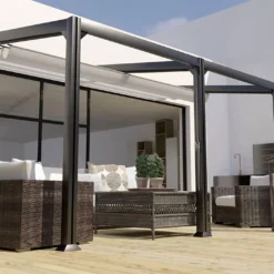 Pergola Adossée En Aluminium 3 X 4 M - Antigua