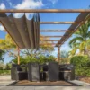 Paragon Pergola En Aluminium Effet Bois Florida 12,25 M² 2 Paragon Pergola En Aluminium Effet Bois Florida 12,25 M² -Jardelix Soldes Magasin pergola aluminium effet bois florida 12m2 marron