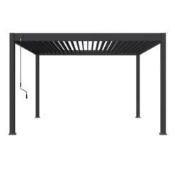Pergola Bioclimatique Ombréa En Aluminium 4 X 4 M Autoportée - Anthracite -Jardelix Soldes Magasin pergola bioclimatique 4x4m lames orientables anthracite ombrea 15 728486