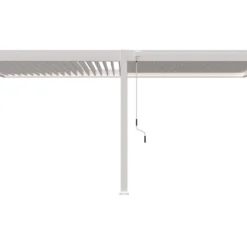 Pergola Bioclimatique Ombréa En Aluminium 3 X 6 M Adossée - Blanche -Jardelix Soldes Magasin pergola bioclimatique adossee 3x6m aluminium blanc ombrea 15 729278