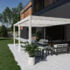 Pergola Bioclimatique Ombréa En Aluminium 4 X 6 M Adossée - Blanche -Jardelix Soldes Magasin pergola bioclimatique adossee 4x6 alu blanc ombrea 15 729445