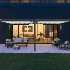 Pergola Bioclimatique Ombréa En Aluminium 4 X 6 M Adossée - Anthracite 11 Pergola Bioclimatique Ombréa En Aluminium 4 X 6 M Adossée - Anthracite -Jardelix Soldes Magasin pergola bioclimatique adossee 4x6 aluminium anthracite ombrea 15 729520