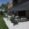 Pergola Bioclimatique Ombréa En Aluminium 4 X 6 M Adossée - Anthracite -Jardelix Soldes Magasin pergola bioclimatique adossee 4x6 ombrea 15 729360