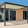 Pergola Bioclimatique Adossée En Aluminium Hostun I -Jardelix Soldes Magasin pergola bioclimatique adossee aluminium hostun