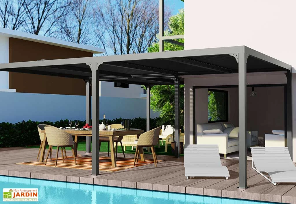 Pergola Bioclimatique Lames Orientables En Aluminium 32,63 M² 6 Pergola Bioclimatique Lames Orientables En Aluminium 32,63 M² – Image 4