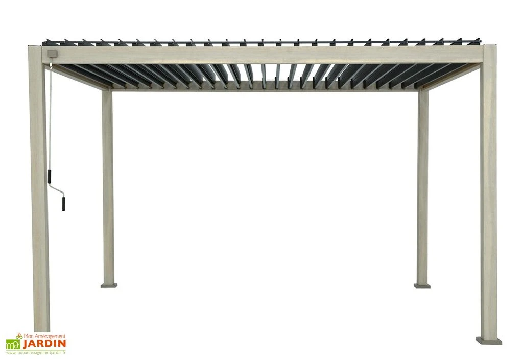 Pergola Bioclimatique En Aluminium Effet Bois Ombréa - 12 M² 4 Pergola Bioclimatique En Aluminium Effet Bois Ombréa - 12 M² – Image 2