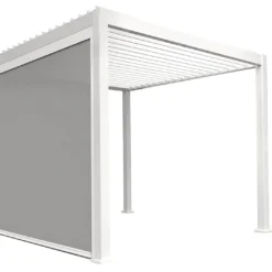 Pergola Bioclimatique Autoportée En Aluminium 9 M² + Store 3 M -Jardelix Soldes Magasin pergola bioclimatique fond blanc
