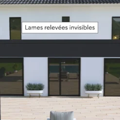 Pergola Bioclimatique Ombréa En Aluminium 3 X 4 M Autoportée - Noir Charbon -Jardelix Soldes Magasin pergola bioclimatique lames invisibles ombrea 15 728288