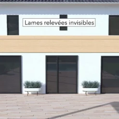 Pergola Bioclimatique Ombréa En Aluminium 3 X 4 M Autoportée - Imitation Bois 13 Pergola Bioclimatique Ombréa En Aluminium 3 X 4 M Autoportée - Imitation Bois -Jardelix Soldes Magasin pergola bioclimatique lames relevees invisibles 15 728257