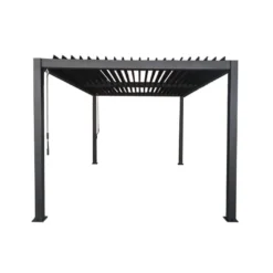 Pergola Bioclimatique En Aluminium 4 X 3 M – Event -Jardelix Soldes Magasin pergola bioclimatique manuelle aluminium 3x4m event
