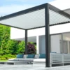 Pergola Bioclimatique 4 X 3 M Motorisée Télécommande + LED – Event Premium -Jardelix Soldes Magasin pergola bioclimatique motorisee aluminium 3x4m event premium