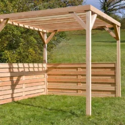 Pergola Modulable En Bois Douglas 2,90 X 2,90 M -Jardelix Soldes Magasin pergola bois modulable 2 parois mon petit potager