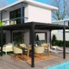 Pergola Bioclimatique Lames Orientables En Aluminium 32,63 M² -Jardelix Soldes Magasin pergola en l aluminium anthracite