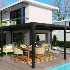 Pergola Bioclimatique Lames Orientables En Aluminium 32,63 M²