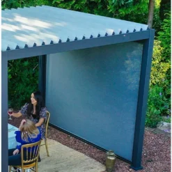 Pergola Bioclimatique Autoportée En Aluminium 9 M² + Store 3 M -Jardelix Soldes Magasin pergola jardin bioclimatique autoportee