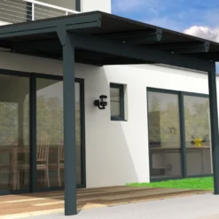 Pergola Photovoltaïque En Aluminium Cornaline Gris – 15,9 M²