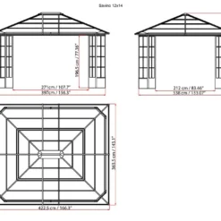 Pavillon De Jardin En Aluminium Avec Moustiquaire - Savino 9 Pavillon De Jardin En Aluminium Avec Moustiquaire - Savino -Jardelix Soldes Magasin plan pergola pavillon