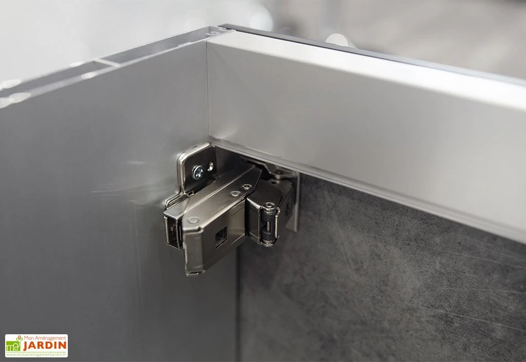 Cuisine Extérieure En Bois Et Aluminium 282 X 61 Cm Statuario 6 Cuisine Extérieure En Bois Et Aluminium 282 X 61 Cm Statuario – Image 4