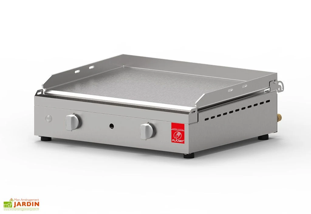 Plancha à Gaz En Inox Chef 55 (53 X 40 Cm) + Chariot Et Housse 4 Plancha à Gaz En Inox Chef 55 (53 X 40 Cm) + Chariot Et Housse – Image 2