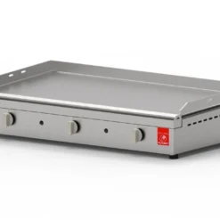 Plancha Gaz Inox 3 Brûleurs Plaque Lisse 79x40 Cm – CHEF 80 XL