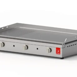 Plancha Gaz Inox 3 Brûleurs Plaque Rainurée 79x40 Cm – CHEF 80 XLR