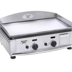 Plancha à Gaz En Inox 2 Brûleurs 5,5 KW - 59 X 38 Cm