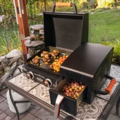 Plancha à Gaz 2 Brûleurs 12,5 KW + Friteuse à Air Blackstone AR 17’’ -Jardelix Soldes Magasin plancha jardin friteuse blackstone