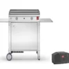 Plancha Gaz Inox CHEF 55 XL + Chariot Fermé (Pack Complet) -Jardelix Soldes Magasin plancha pla.net chef 55