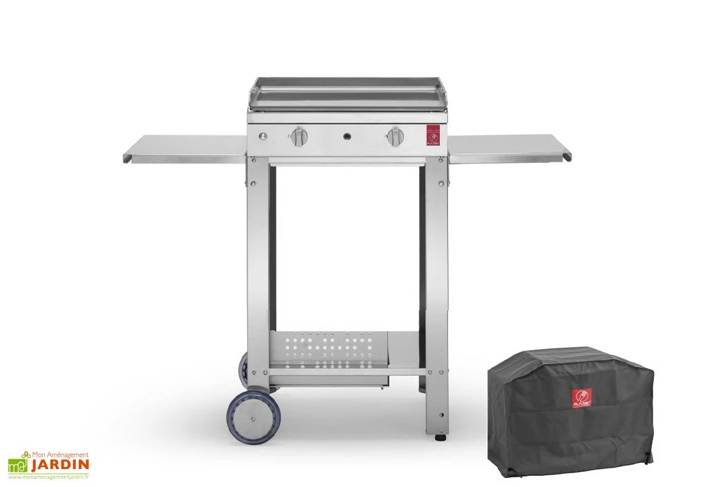 Plancha Gaz Inox CHEF 55 XL + Chariot Ouvert (Pack Complet) 3 Plancha Gaz Inox CHEF 55 XL + Chariot Ouvert (Pack Complet)