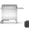Plancha Gaz Inox CHEF 80 XL + Chariot Fermé (Pack Complet) -Jardelix Soldes Magasin plancha pla.net chef 80 complet 1