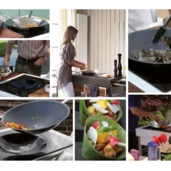 Plaque De Cuisson Induction Wok 40cm 3200 W -Jardelix Soldes Magasin plaque cuisson induction cuisine exterieur indu haut gamme wok 1