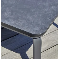 Salon De Jardin 4 Places En Aluminium Et Corde Tressée - Camargue -Jardelix Soldes Magasin plateau table basse jardin camargue