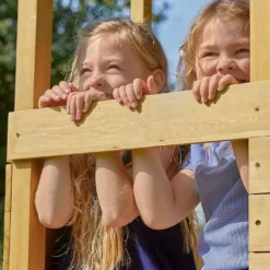 Aire De Jeux En Bois Toboggan, Cabane Et Bac à Sable – TP Treehouse -Jardelix Soldes Magasin plateforme aire de jeux enfant tp treehouse