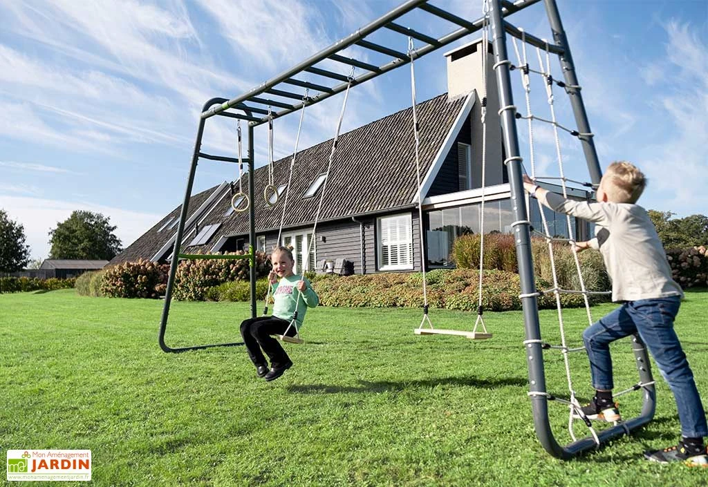 EXIT TOYS Aire De Jeux Multifonctionnelle Avec Balançoires Et Filet D’escalade – GetSet MB310 3 EXIT TOYS Aire De Jeux Multifonctionnelle Avec Balançoires Et Filet D’escalade – GetSet MB310