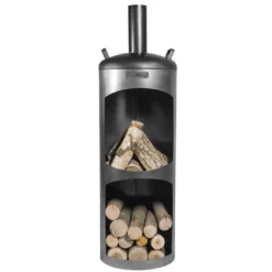 Braséro Cheminée D'Extérieur En Acier Faro - 40 X 130 Cm