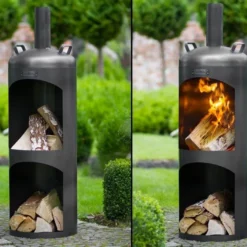 Braséro Cheminée D'Extérieur En Acier Faro - 40 X 130 Cm 7 Braséro Cheminée D'Extérieur En Acier Faro - 40 X 130 Cm -Jardelix Soldes Magasin poele cheminee faro foyer range bois acier fabrication main 40cm diametre 132cm hauteur 2