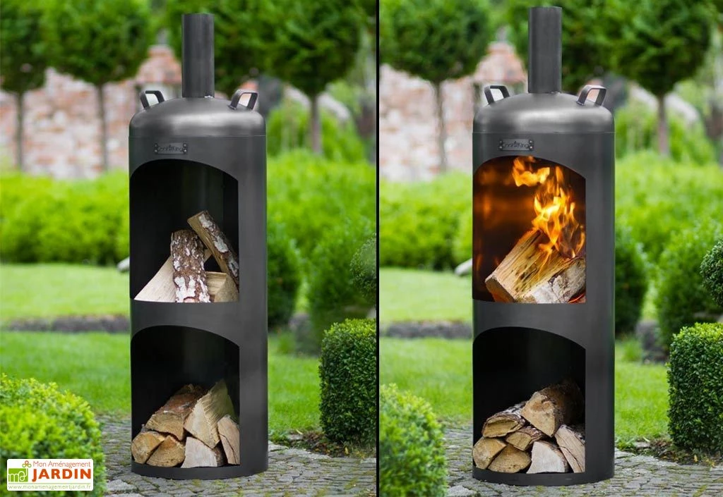 Braséro Cheminée D'Extérieur En Acier Faro - 40 X 130 Cm 5 Braséro Cheminée D'Extérieur En Acier Faro - 40 X 130 Cm – Image 3